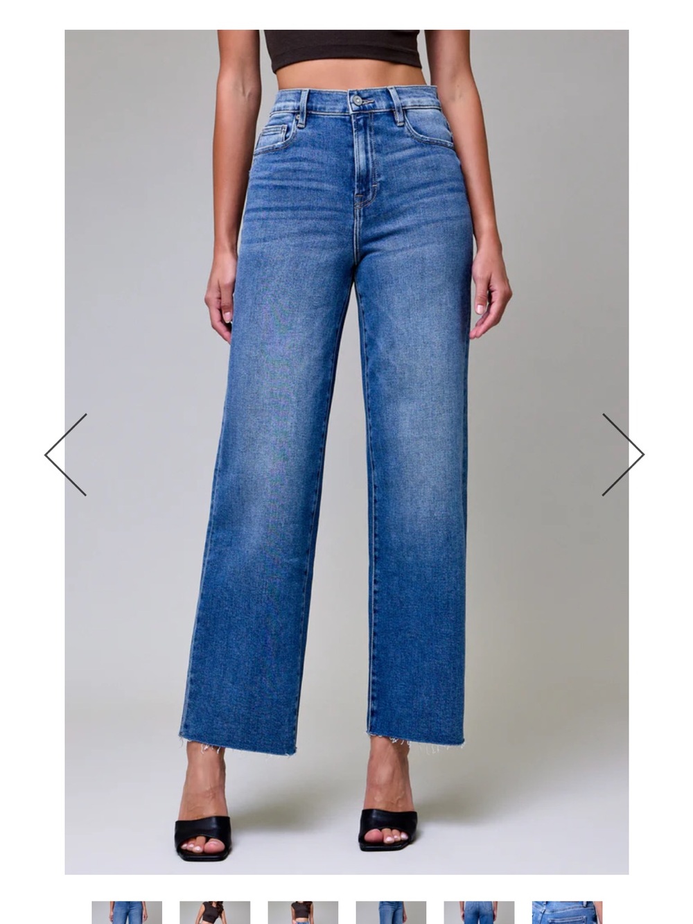 High-Rise Wide-Leg Jeans in Medium Blue